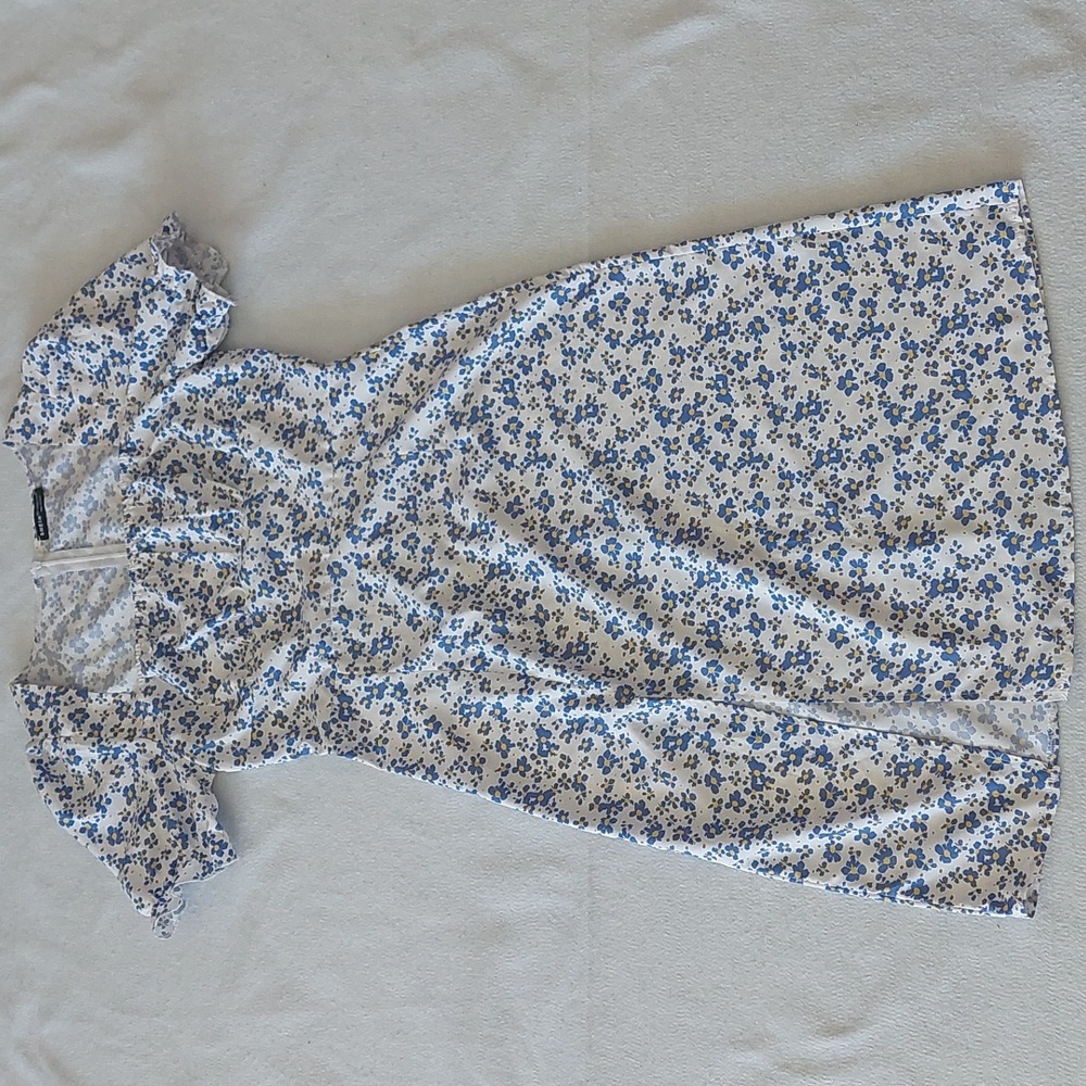 SHEIN Floral Blue and White Dress NWOT - Picture 9 of 16